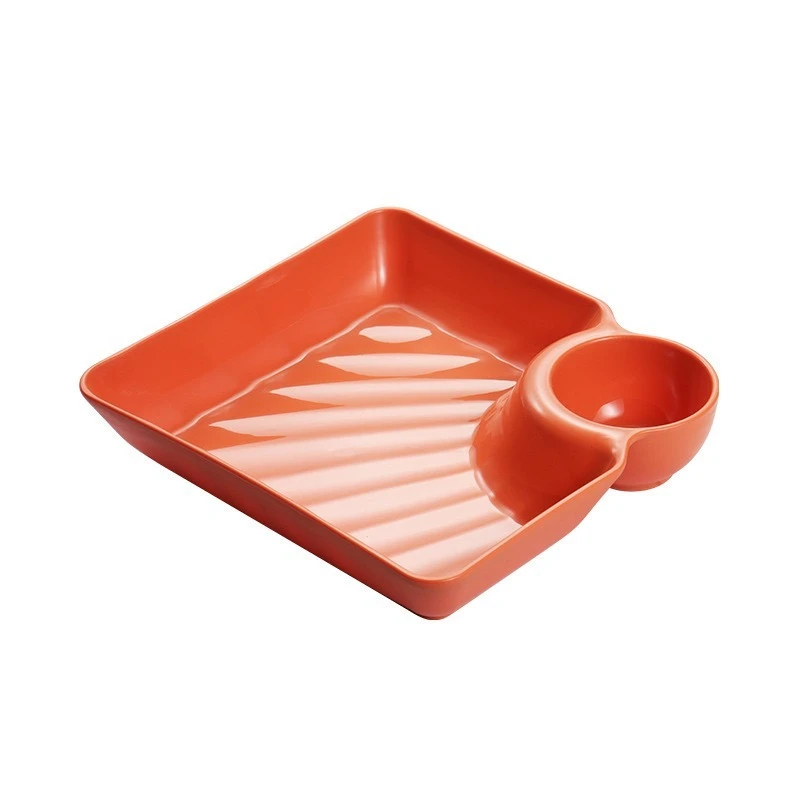 Japanese Style Serving Plates with Divided Sections for Dipping Sauces and Snacks