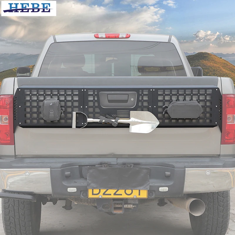 HEBE 자동차 트렁크 테일게이트 확장 가드 스토리지 랙 장식 선반 쉐보레 실버라도 2007-2013 액세서리용