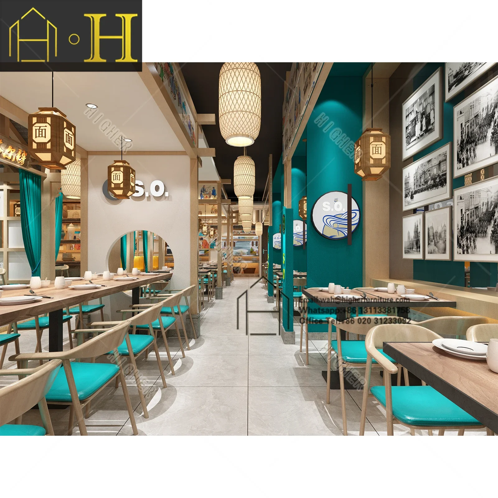 high quality restaurant table wooden dinning table and chair set for restaurant and bar