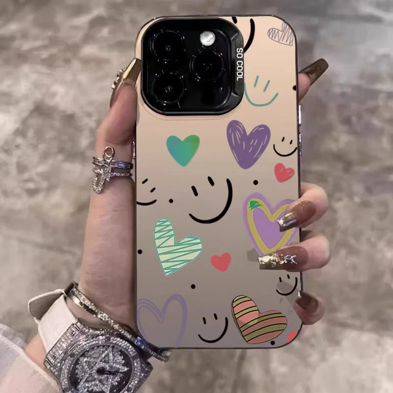 Smile Cheeks Electroplate Silver Phone Case Cover