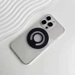 Magnetic Silicone Phone Grip and Stand Ring Holder (Black)