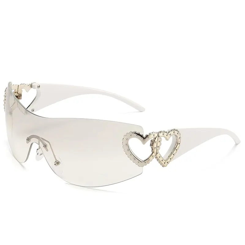  - Women Fashion Trend Sunglasses Rimless One Piece Luxury Sunglasses Driving Travel Glasses 2023