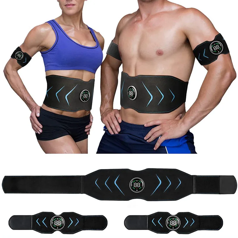 Abs Toning Belt Ems Electric Vibration Abdominal Muscle Trainer Waist Body Slimming Fitness