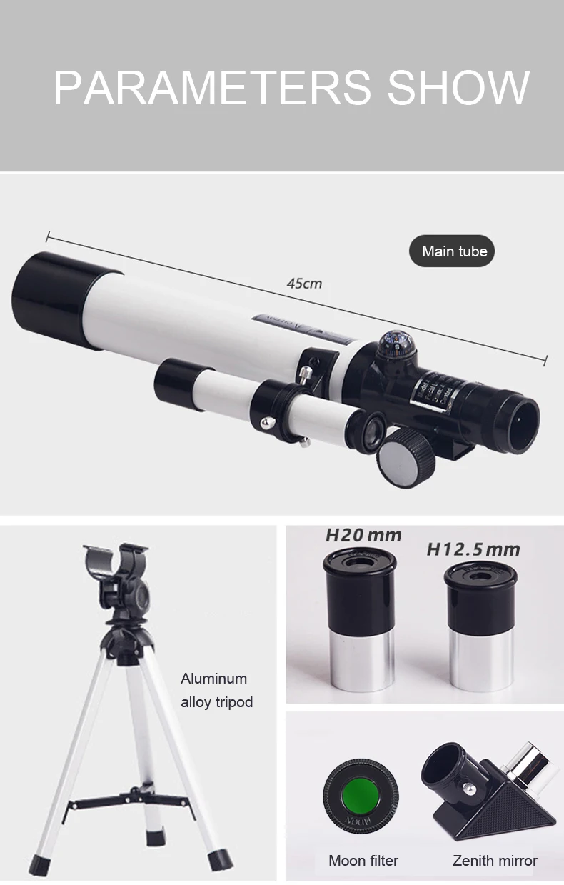 S27cf7f1fc9d847aaa47a6f8aa62fbaae5 40040 teleskop astronomiczny monokularowy profesjonalny teleskop astronomiczny odbijające Spyglass Camping dla podróży dzieci prezenty