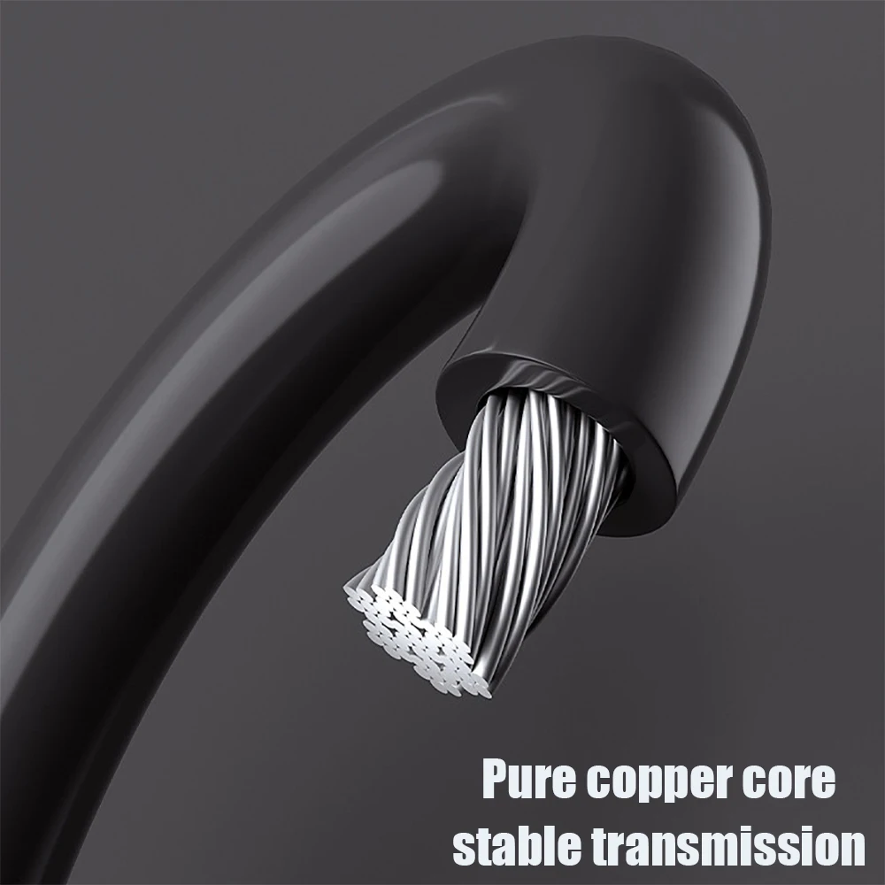 High-Speed USB 2.0 A Male to Male Data Sync and Charging Cable - Black
