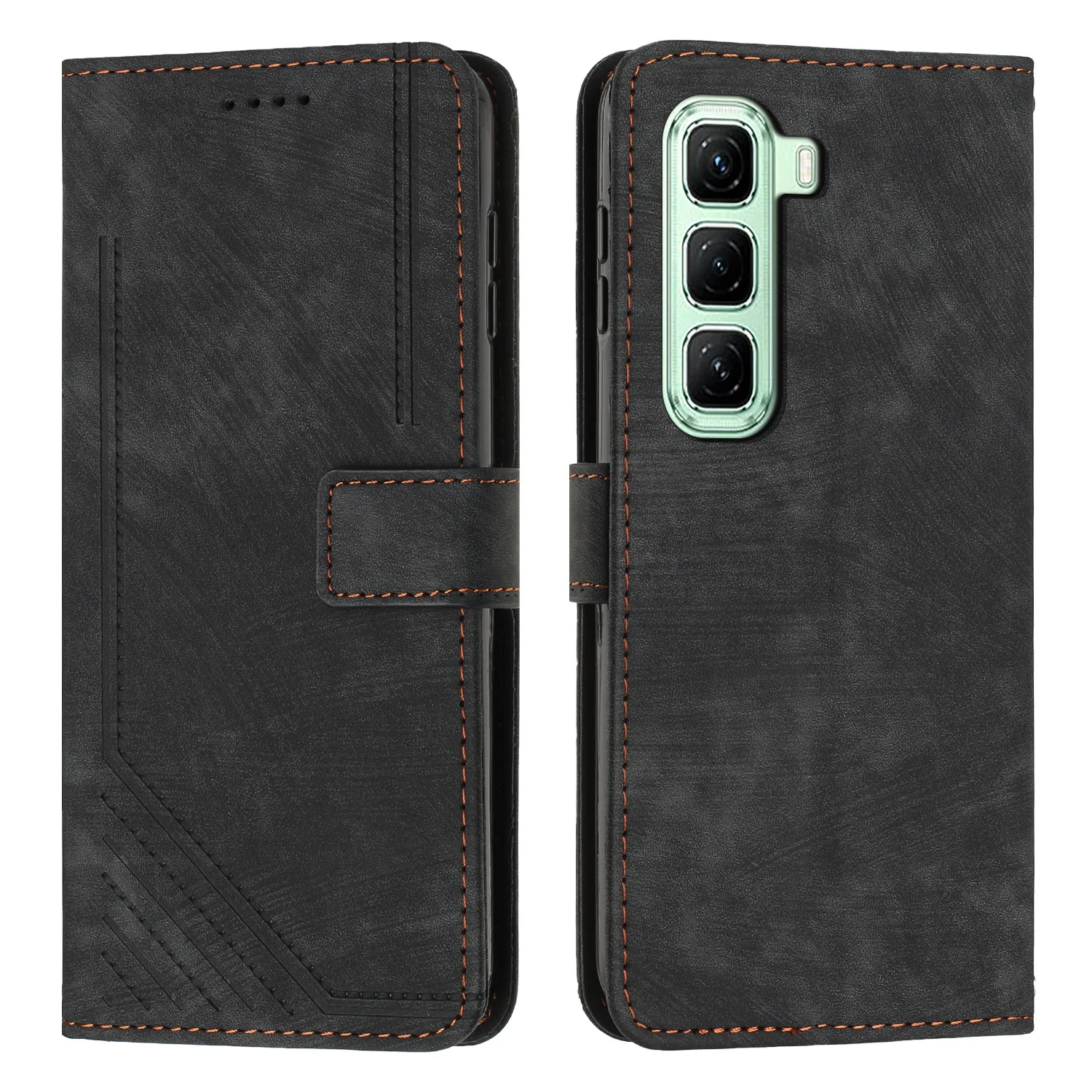 Luxury Leather Flip Wallet Phone Case with Full Protection Card Holder and Back Cover