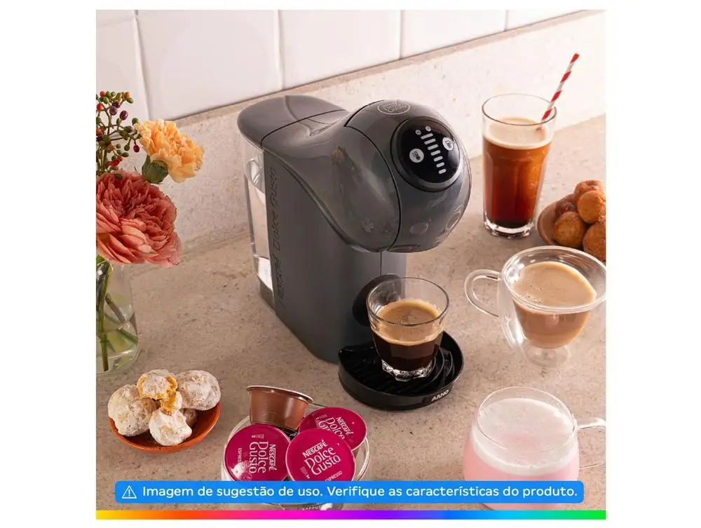 Cafeteira Elétrica Arno Nescafé Dolce Gusto Genio S Basic DGS5 Grafite 1510002355 - 110V 6