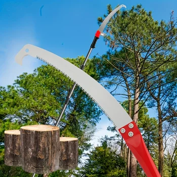 2 types of multi-functional hand saws for pruning trees and outdoor gardening, with stainless steel serrated blades