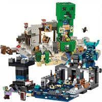 My World The Creeper Mine Deep Dark Battle Building Blocks Bricks Toy 1