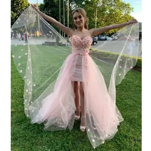 Image for Princess Pink Prom Dresses Elegant Sweetheart Stra 