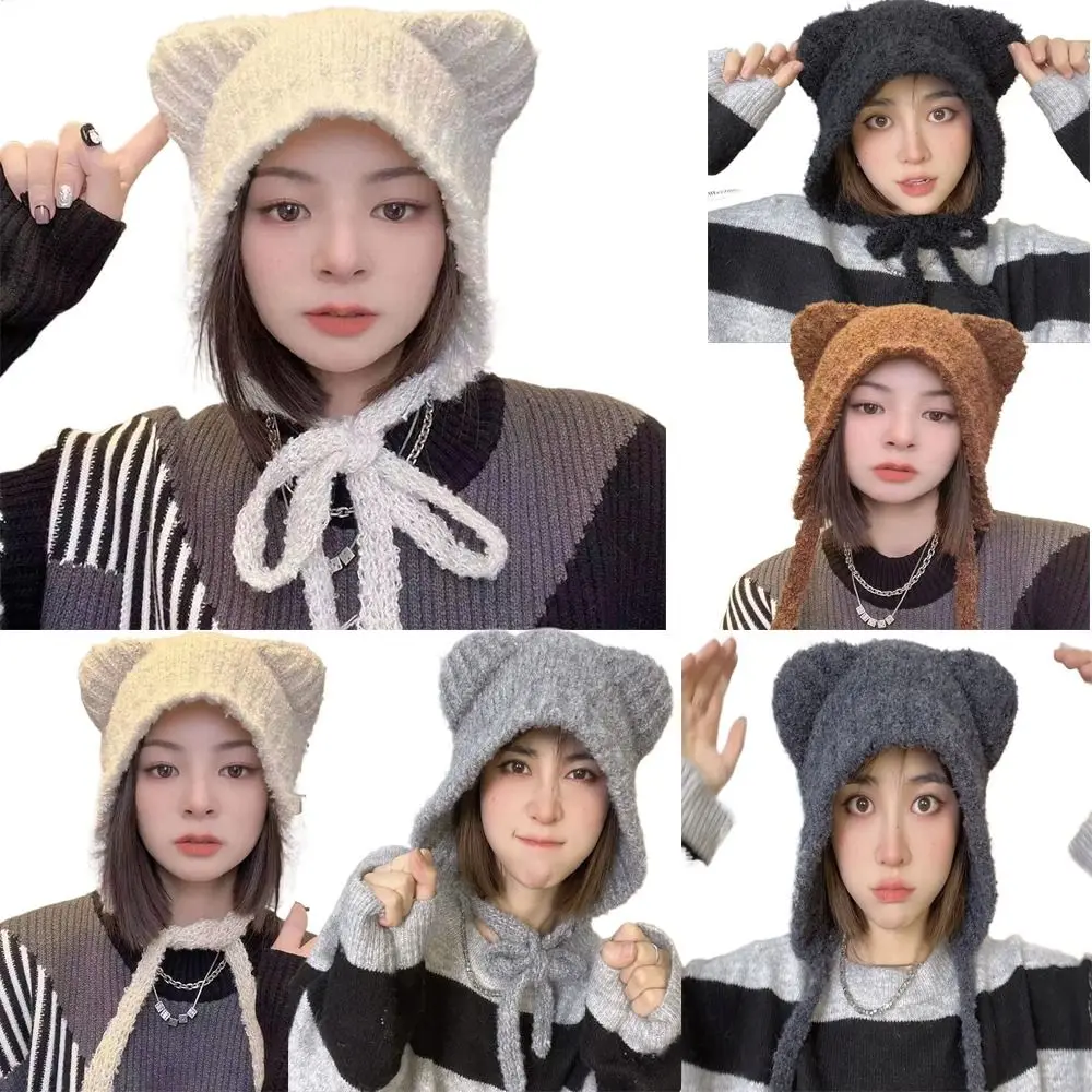 

Симпатичные осенне-зимние шапки, ушные шапки, наушники, защита ушей, холодная шапка, вязаная шапка, шерстяная шапка, шапка