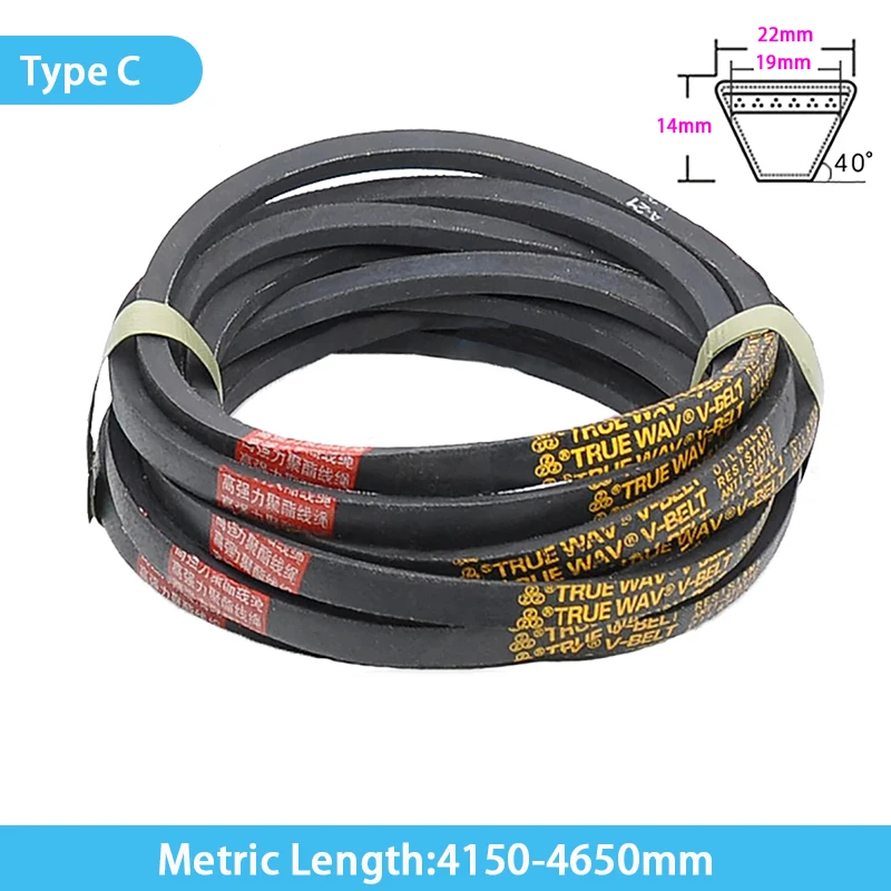 

C Type Rubber V-belt Triangle Belt Industrial Agricultural Equipment Transmission Belt Metric Length 4150 to 4650mm