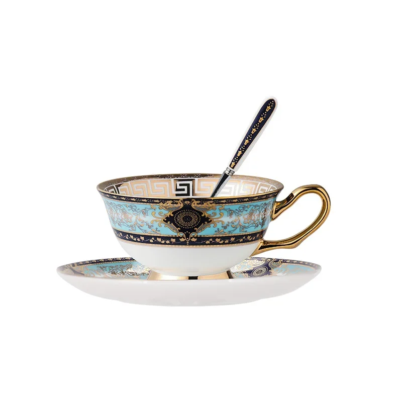 European-style bone China coffee cup set ceramic high-value glass luxury cups and saucers retro tea cups and tea sets.