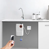 Chauffe-eau instantané électrique noir/blanc 5500W, avec contrôle intelligent et affichage LED, pour maisons, écoles, hôpitaux 4