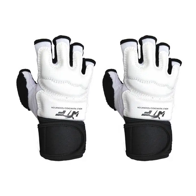 Guantes De Boxeo De medio dedo para niños, equipo De entrenamiento De lucha libre, Taekwondo, MMA, cuero, Karate, Muay Thai