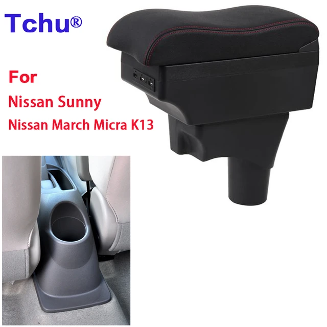For Nissan March Micra K13 Armrest For Nissan Sunny Car Armrest Box Storage  Box Internal Modification Usb Charging Ashtray - Armrests - AliExpress