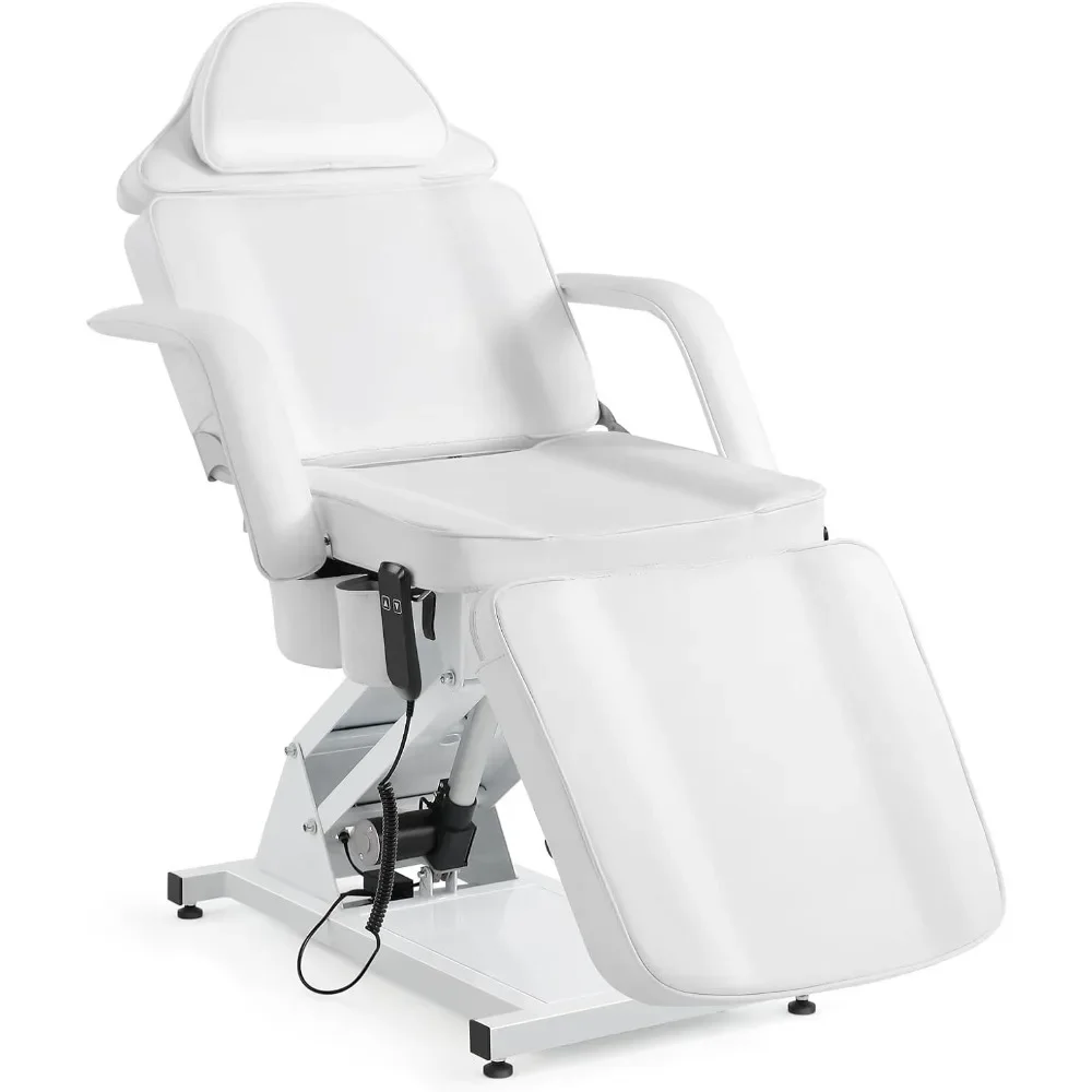 Hand Massage Table Electric Height Adjustable Massage Bed Facial Bed Lash Bed for Eyelash Extensions Salon Chair (White) MQAM