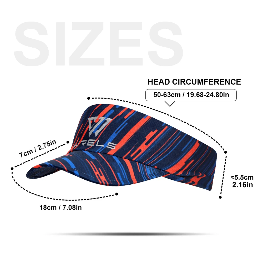 WRELS Sports Empty Top Hat Marathon Running Cross-Country Quick-Dry Sun Hat Sweat-Absorbing Sunscreen Hat for Men and Women 2