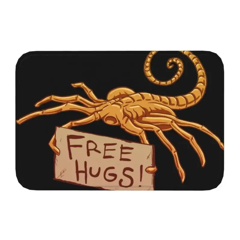 Free Hugs Front Door Mat Anti-Slip Outdoor Quick Dry Facehugger Alien Xenomorph Doormat Garden Garage Entrance Rug Carpet anti slip doormat