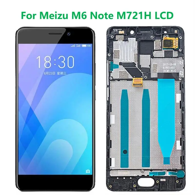 

5.5 Original Display For Meizu M6 Note LCD With Frame Touch Screen MEILAN Note 6 M721H M721Q Display Screen Glass Assembly