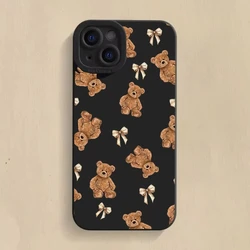 Charming Bow Bear Silicone Phone Case - Soft Protective Cover - Galaxy S20 FE (Black - YYDSM4431)