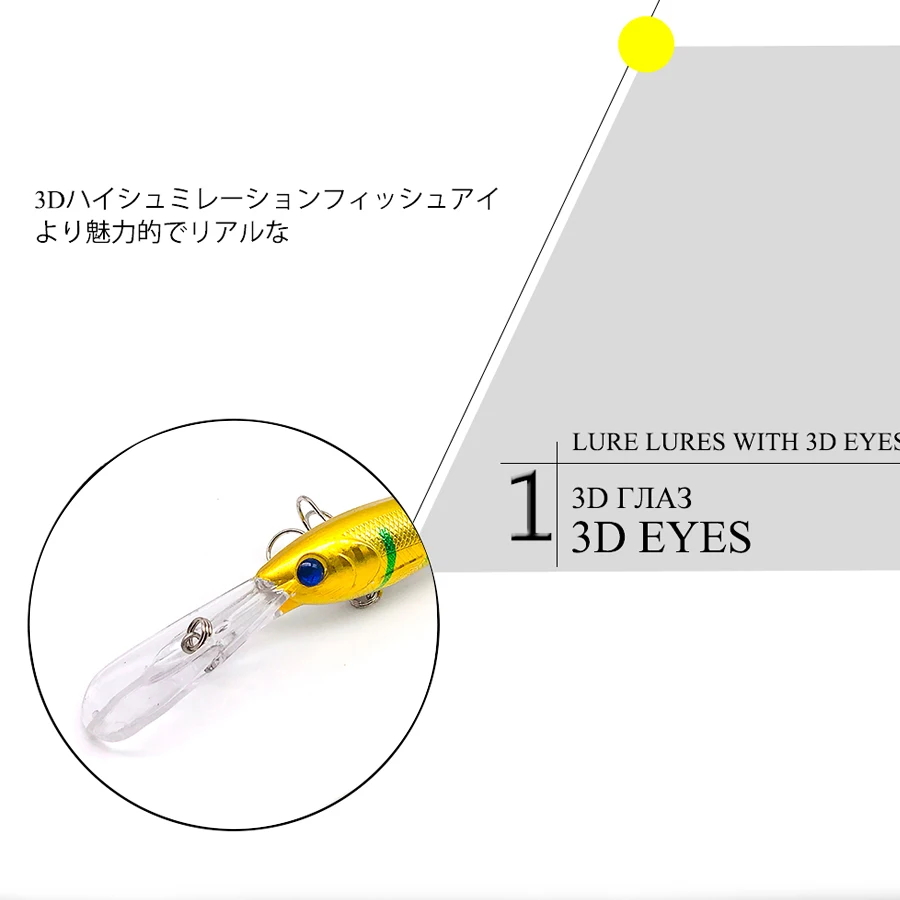 Description Picture 5 of itemBig Artificial/Fake Bait For Fishing/Trout Swimbait Jerkbait Wobbler Trolling/Pike Bass Hard Minnow fishing Tackle/Lure Sea 1PCS