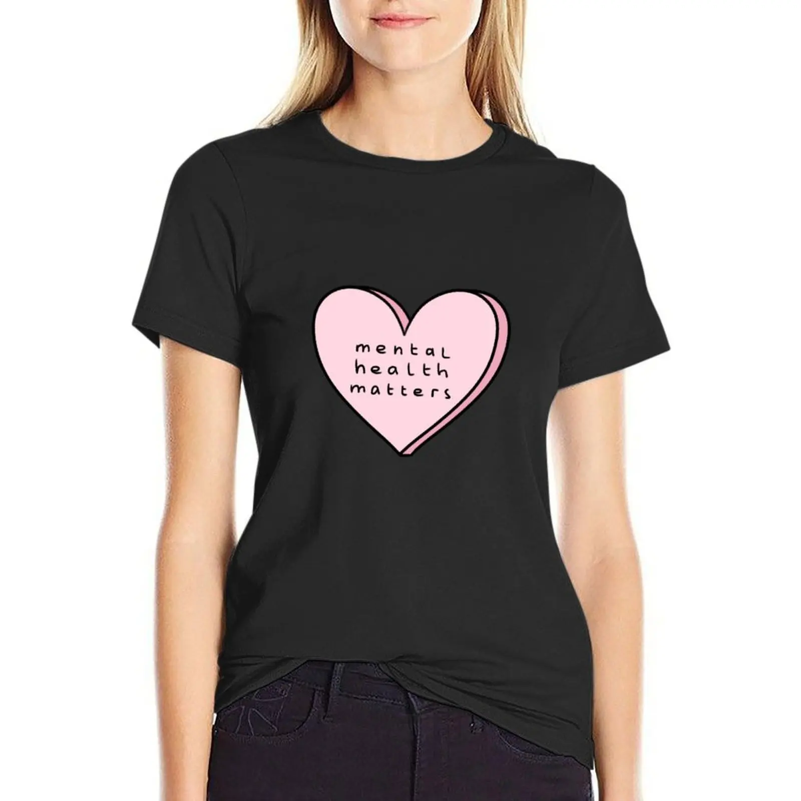

Mental Health Matters T-Shirt tops Female clothing vintage clothes tees cotton t shirts Women