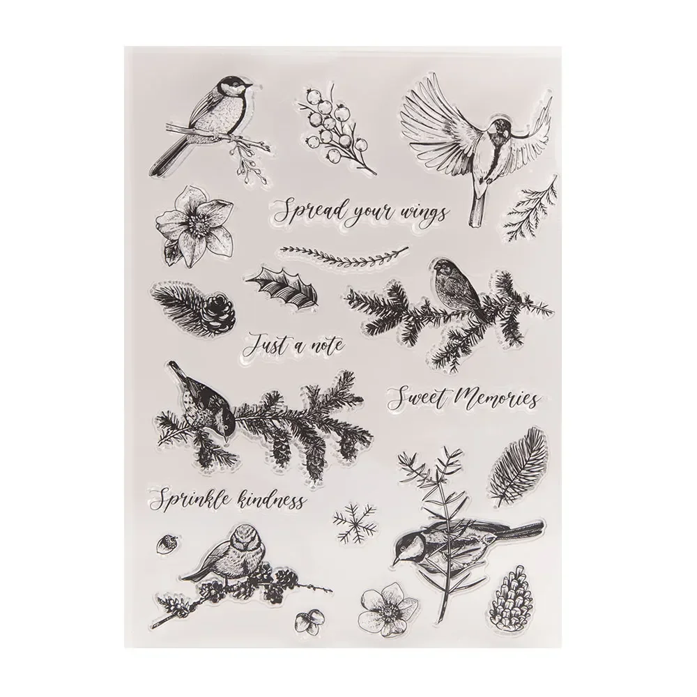 Bird Plants Clear Stamps Seal for DIY Scrapbooking Card Transparent Stamps Making Photo Album Crafts Decoration New