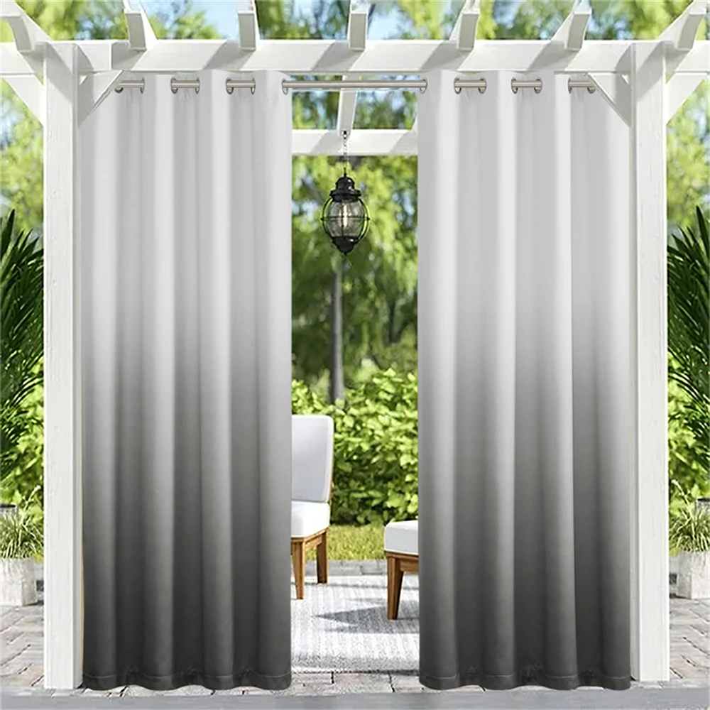 NICETOWN 1pc Waterproof Outdoor Curtain Panels Blackout Patio Curtains