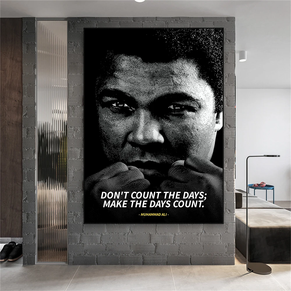 

Inspirational Muhammad Ali Prints Muhammad Quote Motivational Poster Vintage Sports Boxing Wall Art Canvas Painting Gym Decor