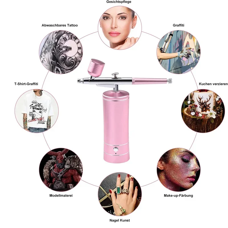 

Tattoo Airbrush Brush For Oxygen Nail Gun Spray Injector Compressor Fog Nano Craft Paint Art Mist Mini Cake Kit Sprayer