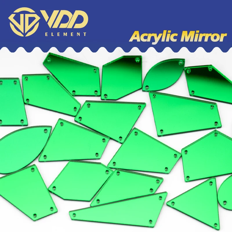 Sew On Rhinestones Sewing Rhinestones VDD 30/60Pcs Mix Size Acrylic Mirror Sewing Rhinestones Sew On DIY Crafts Flat Back Sewn Stones For Garment Dress Decorations
