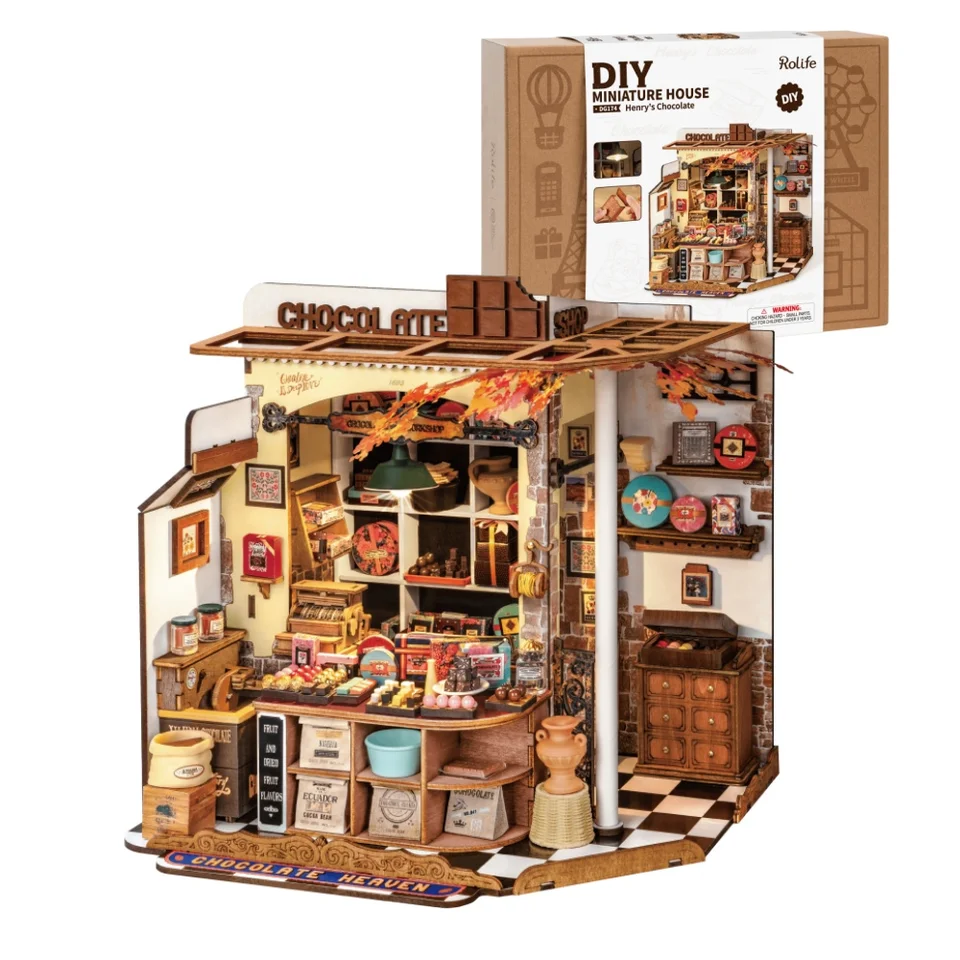 Chocolate Themed DIY Miniature Dollhouse Kit