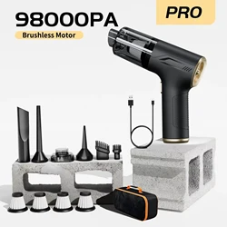 Portable Wireless Car Vacuum Cleaner - Powerful Handheld Cleaning Machine with Strong Suction (Pro 4hepa Bag)