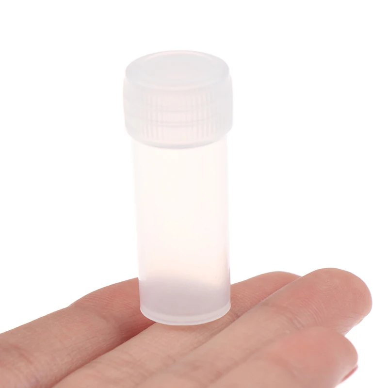 100pcs 5ml Plastic Test Tubes for Office School Chemistry Supplies plastic test tubes