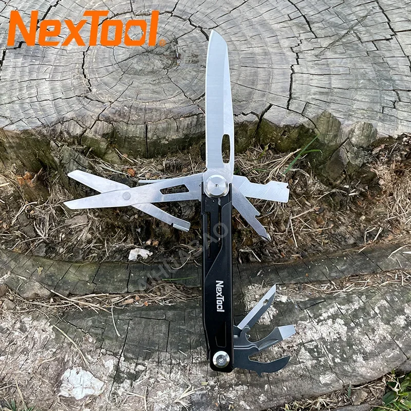Фото Многофункциональный мини-инструмент NexTool 12 в 1, Складной Карманный многоцелевой нож, ножницы, тактический портативный многофункциональный инструмент для выживания, кемпинга, повседневного использования №1