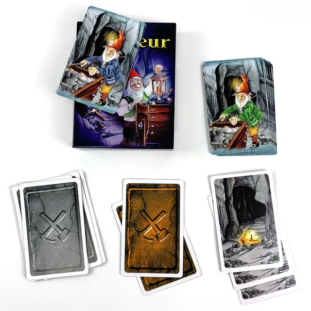 Cartes de jeu de société jeux de Table nain or Mine creuser mineur jeu de société, cartes Version anglaise jeux interactifs en famille outils 2