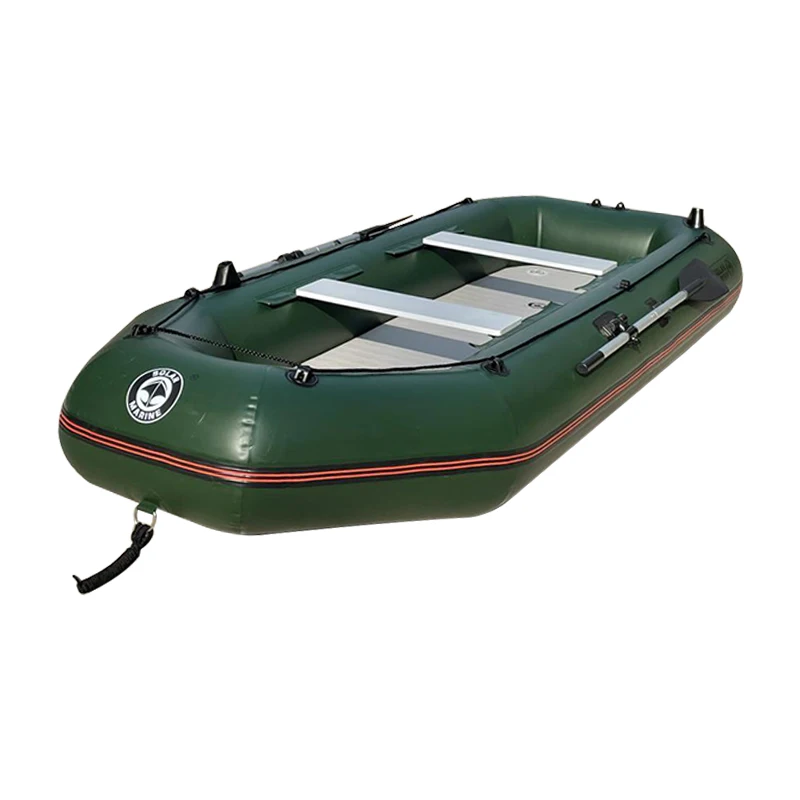 2.7M 4 Person 0.9PVC Inflatable Boat Fishing Kayak Thick And Wear-resistant Canoe Air Mat Floor with All Accessories SolarMarine