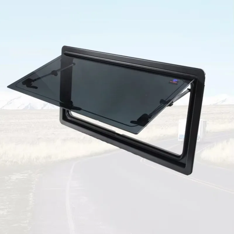 Karosseriepartile für Wohnwagen und Wohnmobile, ASA-Rahmen aus schwarzem Kunststoff, europäische Wohnmobilefenster