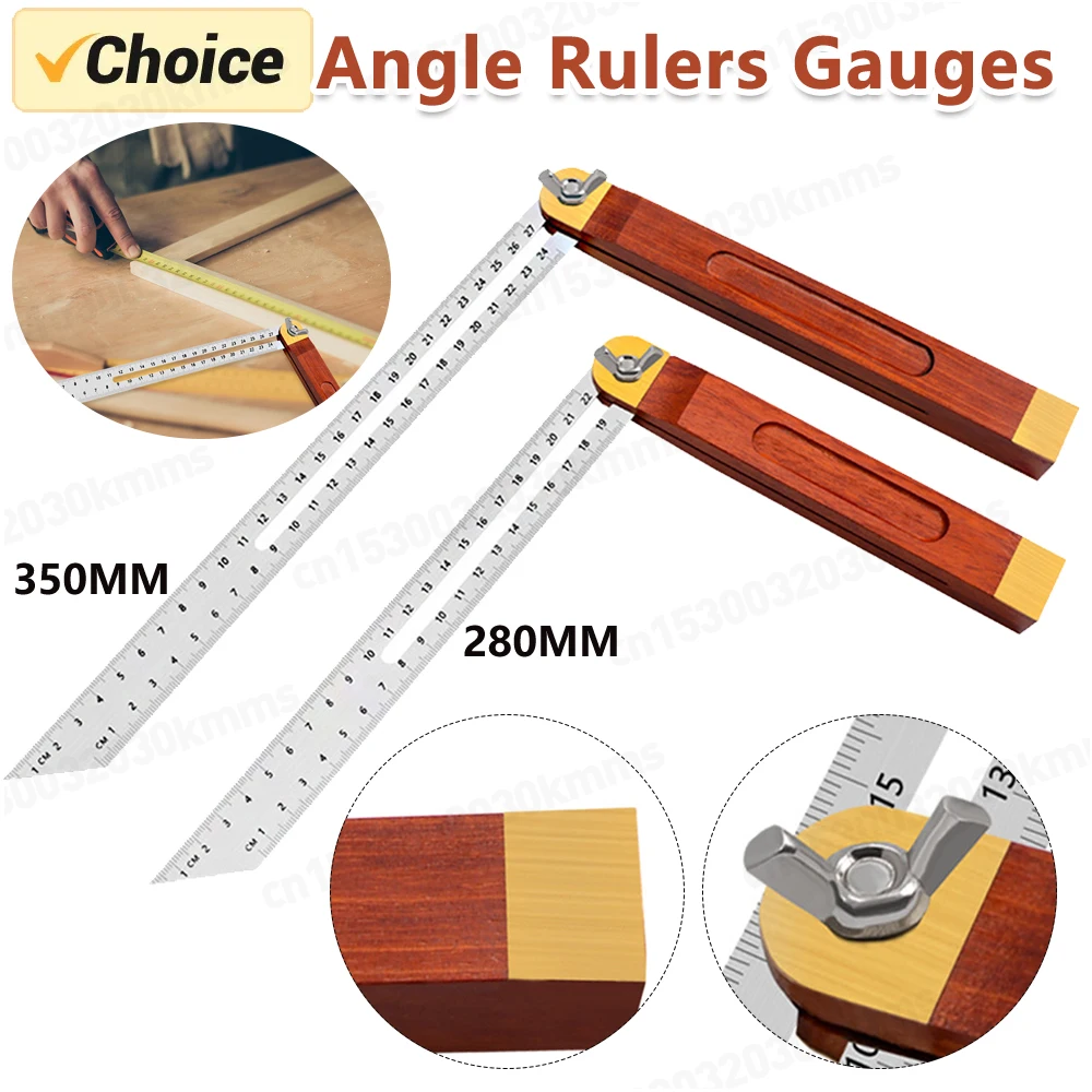 360&deg; Angle Rulers Gauges Tri Square Sliding T-Bevel Wooden Handle Level Measuring Tool Wooden Marking Gauge Protractor Digital Angle Protractor Angle Protractor Angle Measuring Tool Woodworking Measuring Tool Carpenter Measuring Tool Level Gauge