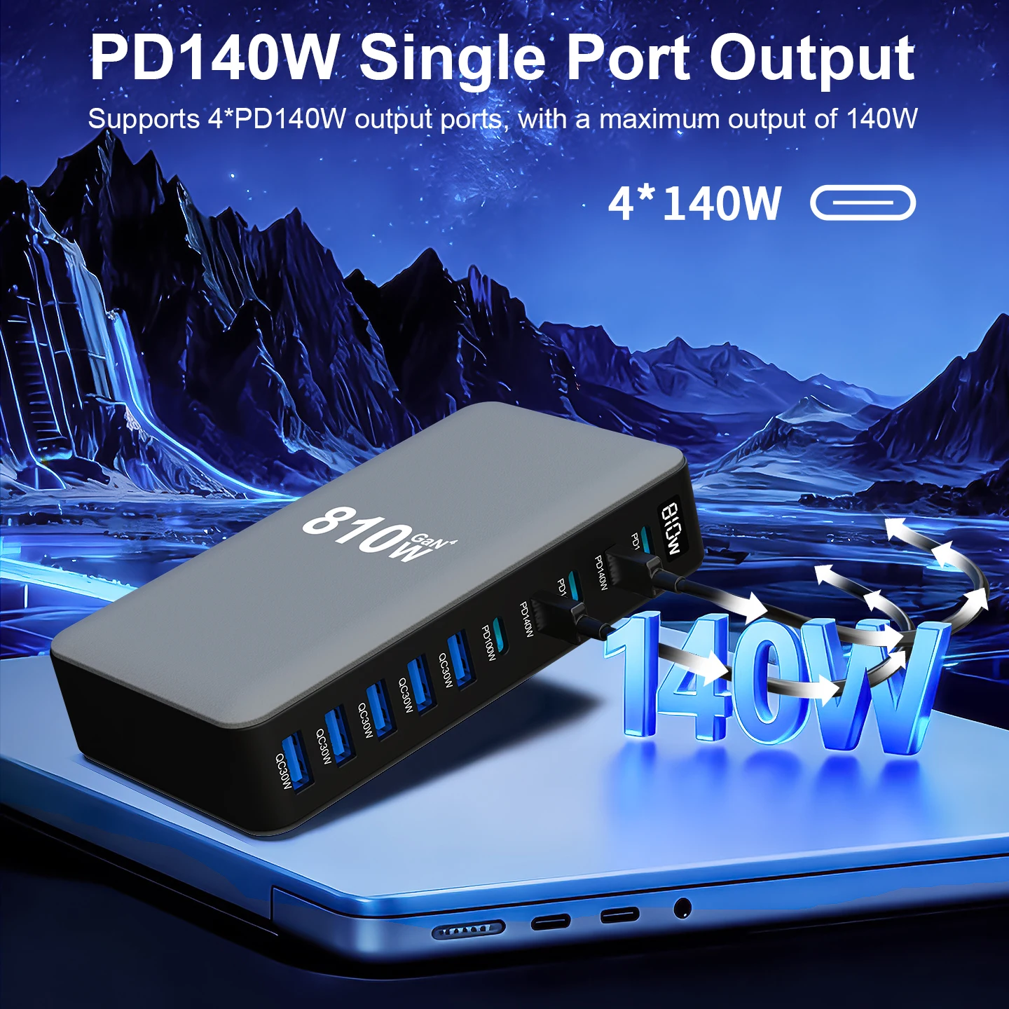 รูปสินค้า ชาร์จเร็ว 10 พอร์ต USB-C PD3.1 ชาร์จได้ทุกอุปกรณ์