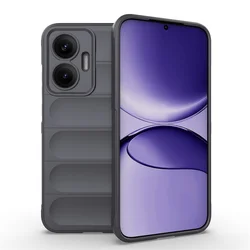 Shockproof Silicone Back Cover with Lens Protection for Xiaomi Redmi Turbo 4 Pro (HD-Dark Gray)