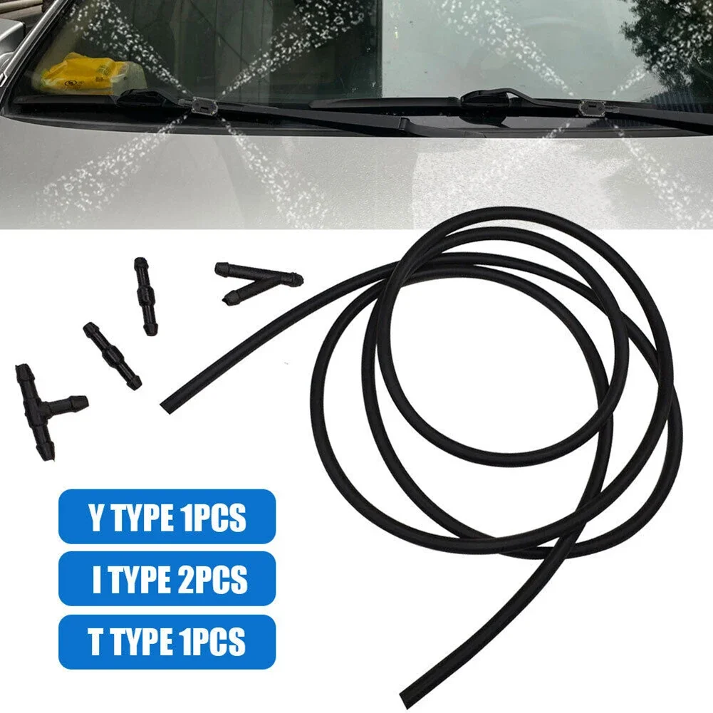 Car Wiper Pipe Joint Wiper Washer Connector Windshield Wiper Nozzle Windshield Wiper Washer Nozzle Universal Joiner Pipe Connector T Piece Straight Tee 3 Way Y Piece Air Fuel Water Petrol Wiper Washer Nozzle Hose Tubing