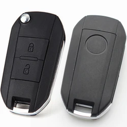 Enhanced 2 - Button Flip Folding Remote Key Case Shell for No Logo (For 206 C2)