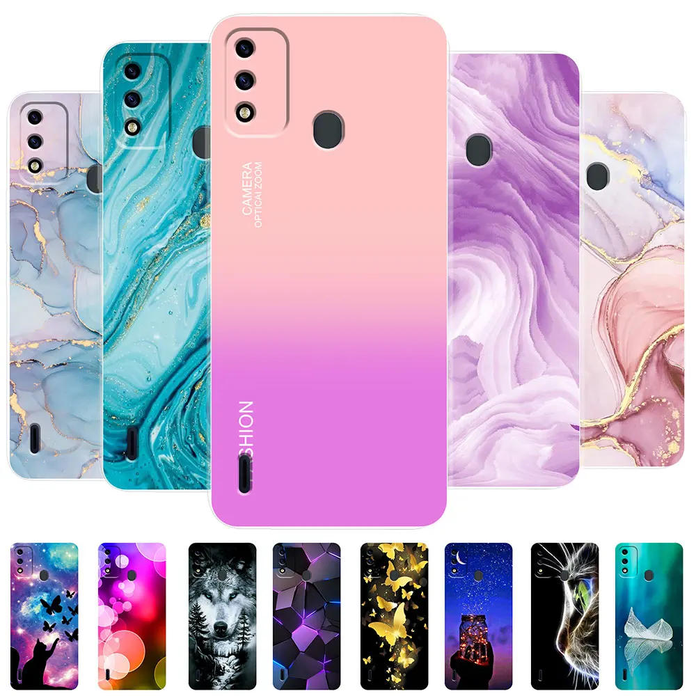 Для ITEL A48 чехол для ITEL A48 покрытие мраморные прозрачные чехлы чехол s для ITEL A48 A 48 ITELA48 модные силиконовые прозрачные чехлы-бампер для телефона