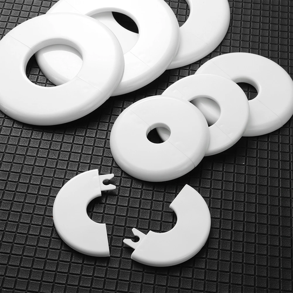 1Pc Plastic Pipe Wall Covers Air Conditioning Hole Decoration Flange Cover Shower Kitchen Faucet Decor Self-adhesive Splittable