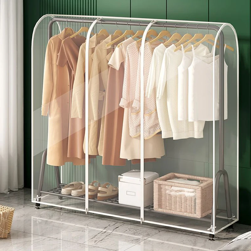 

Домашняя напольная стойка для пальто, пылезащитный чехол, увеличенный утолщенный полностью закрытый чехол для защиты одежды, простая стерео сумка для хранения одежды