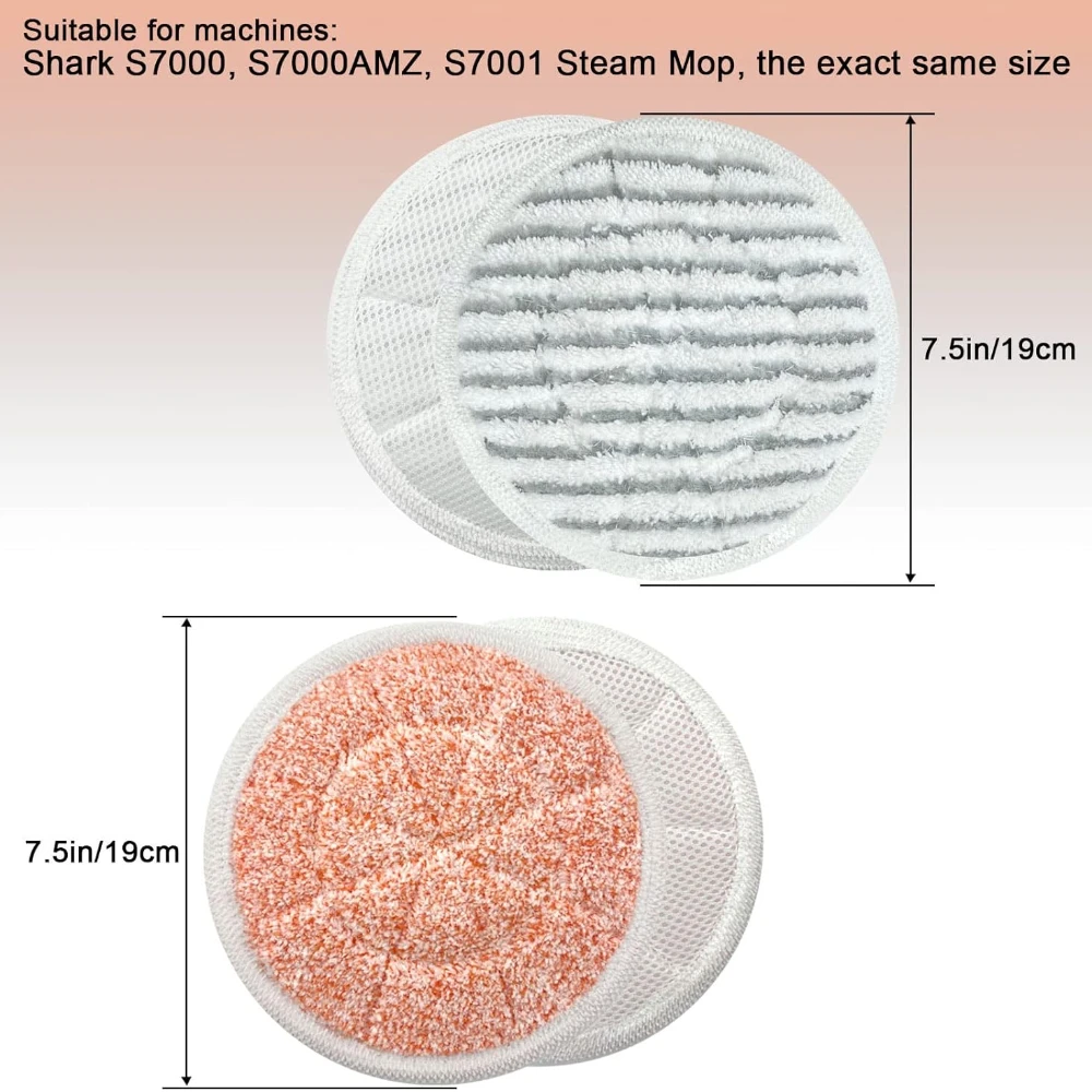 2pcs Replacement Steam Mop Pads For Shark S7000AMZ S7001 S7000 T2 T21 Series Steam Mop Spare Parts 4