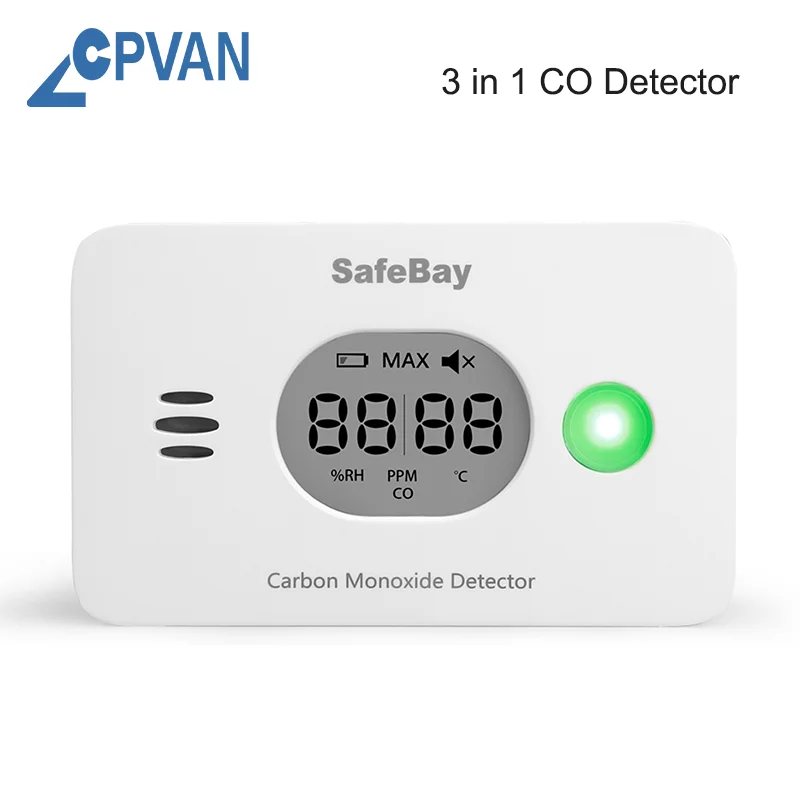 3 in 1 Carbon Monoxide Detector Digital screen Wireless CO Alarm for Home Security Protection
