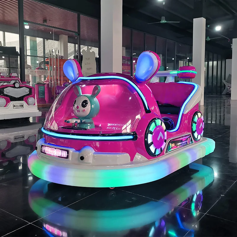 Haojile Rabbit Elf Adorable Electric Bumper Car for Kids with Parent-Child Seating Perfect for Malls Squares Parks